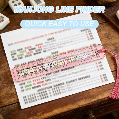 4Pcs Mahjong Line Finder, Acrylic Line Reader, Thickened Rules Helper for Beginners, Ideal for Game Nights, Parties & Tournaments, Mahjong Accessories Gift for Players in Kuwait