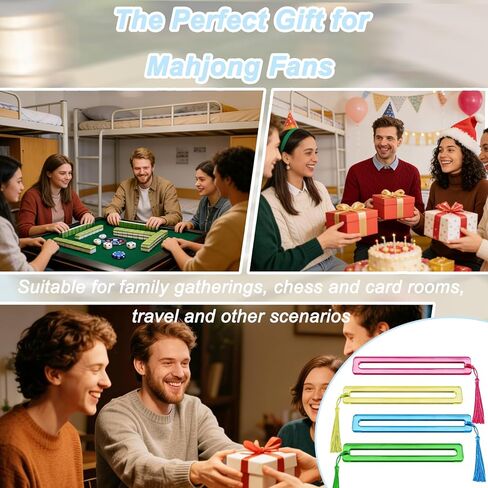 4Pcs Mahjong Line Finder, Acrylic Line Reader, Thickened Rules Helper for Beginners, Ideal for Game Nights, Parties & Tournaments, Mahjong Accessories Gift for Players in Kuwait