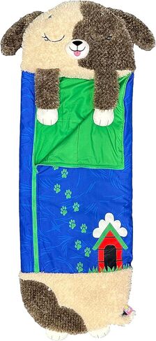 Happy Nappers: S4 Pillow & Sleepy Sack: Medium - Hugsy the Puppy - 54 x 20, 2-in-1: Plush Animal Opens to Sleeping Bag, Soft Play & Nap Character, Kids 3+ in Saudi Arabia