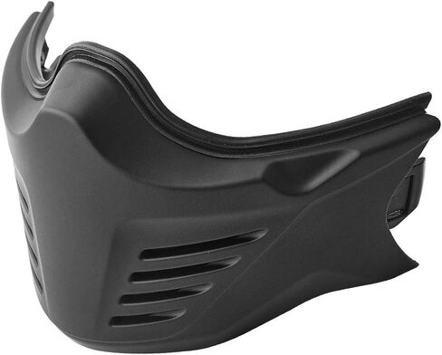 ILM دراجة نارية مفتوحة الوجه 3/4 نصف خوذة للدراجة ATV Cruiser Scooter DOT (أسود واقي الذقن، واقي الذقن) in Kuwait