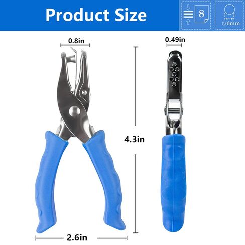 Single Hole Punch, 1/8" Capacity Hole Puncher with Soft Grip, One Hole Paper Punches for Crafts, Tags, Tickets, and Cards (Blue) in Saudi Arabia