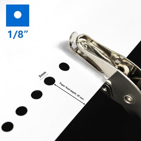 Single Hole Punch, 1/8" Capacity Hole Puncher with Soft Grip, One Hole Paper Punches for Crafts, Tags, Tickets, and Cards (Blue) in Saudi Arabia