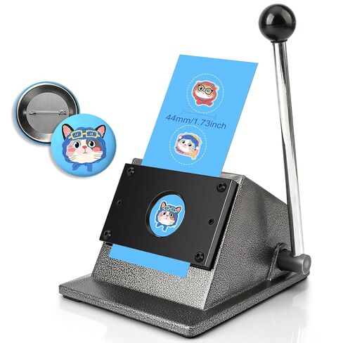 1.73in 44mm Circle Punch, 1.26in 32mm Button Paper Cutter, Heavy Duty Manual Lever Graphic Punch Die Cutter for Circular Paper Cutting, DIY Badges, Scrapbooking Cardstocks Crafting in Saudi Arabia