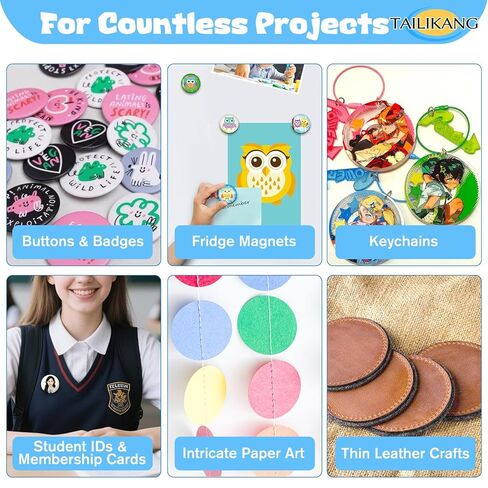 1.73in 44mm Circle Punch, 1.26in 32mm Button Paper Cutter, Heavy Duty Manual Lever Graphic Punch Die Cutter for Circular Paper Cutting, DIY Badges, Scrapbooking Cardstocks Crafting in Saudi Arabia
