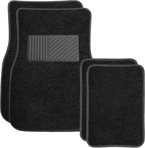 4PCS Car Floor Mats, Waterproof Non-Slip Car Floor Liners with Safety Heel Pad, All-Weather Wear-Resistant Mats Heavy Duty Universal Carpets for Truck SUV Van Sedan (Gray) in Kuwait