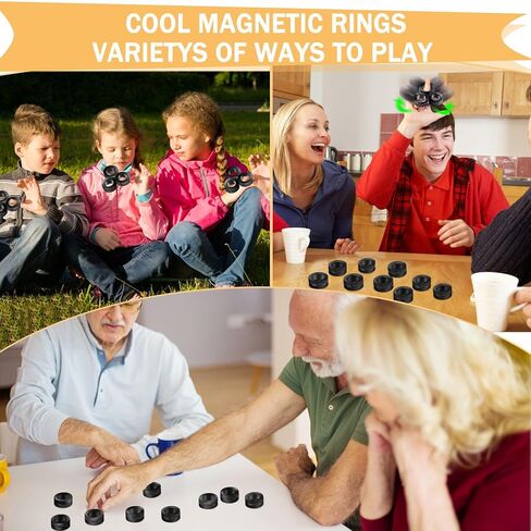 Fingers Magnetic Ring Fidget Toys Colorful Silent Magnetic Rings for Anxiety 9pcs Magnetic Ring Fidget Toys for Adults Teens and Kids Halloween Party Favors for Kids in Saudi Arabia