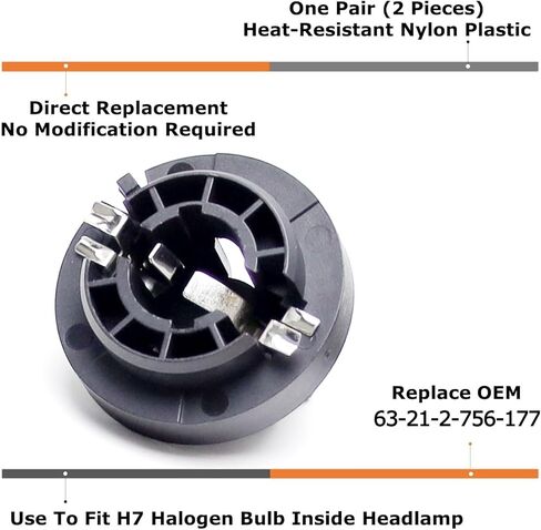 iJDMTOY زوج واحد من محولات حامل غطاء المصباح الخلفي OE-Spec P21W 1156، متوافق مع MINI Cooper 2nd Gen R56 R57 R58 R59 R61 الضوء الخلفي in Kuwait