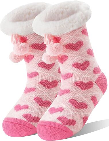 MOGGEI Valentines Day Gifts for Her Womens Slipper Fuzzy Grips Socks Warm Fluffy Winter Thick Thermal Cozy Plush Socks in Saudi Arabia