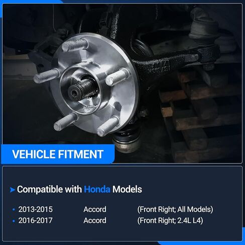 Autoround LK018 Front Right Steering Knuckle & Wheel Bearing Hub Assembly Fit for 2013-2017 Honda Accord, Passenger Side in Kuwait
