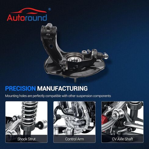 Autoround LK018 Front Right Steering Knuckle & Wheel Bearing Hub Assembly Fit for 2013-2017 Honda Accord, Passenger Side in Kuwait
