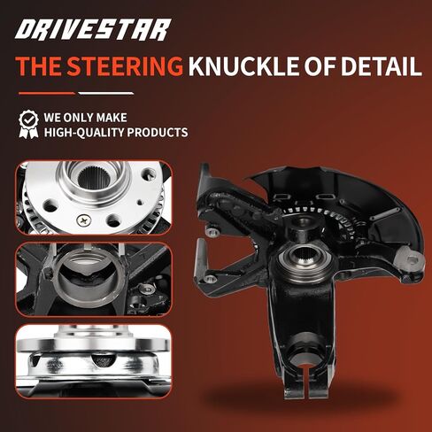 698-375 Front Steering Knuckle and Hub Assembly Left Driver Side Compatible with 1998-2010 Volkswagen Beetle, 1999-2005 Jetta, 1999-2006 Golf 2.0L 1.9L 1.8L, Replace# LK007 in Kuwait