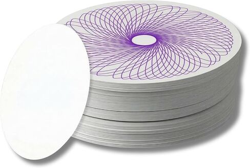 40 Pack Refill Paper for Electric Spin Art Machines – 7.1 Inch Pre-Cut Round Cardstock – 250 GSM Heavyweight Replacement Sheets in Saudi Arabia