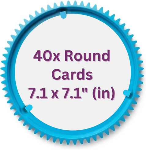 40 Pack Refill Paper for Electric Spin Art Machines – 7.1 Inch Pre-Cut Round Cardstock – 250 GSM Heavyweight Replacement Sheets in Saudi Arabia
