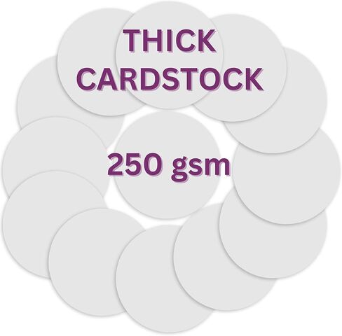 40 Pack Refill Paper for Electric Spin Art Machines – 7.1 Inch Pre-Cut Round Cardstock – 250 GSM Heavyweight Replacement Sheets in Saudi Arabia