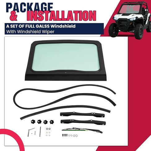 زجاج أمامي UTV متوافق مع 2018-2021 Can-Am Maverick Sport 1000/1000R/Max 1000R، Trail 800/1000 DPS مع ممسحة زجاج أمامي كامل in Kuwait