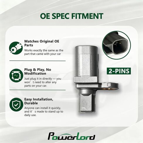 PLB028 2Pcs Rear ABS Wheel Speed Sensors for Ford Escape 2013-2019, Focus 2012-2018, C-Max 2013-2018, Lincoln MKC 2015-2019, with Automated Parking Assist, Rear Both Side, OE# AV6Z2C204A, CV6Z2C190A in Saudi Arabia