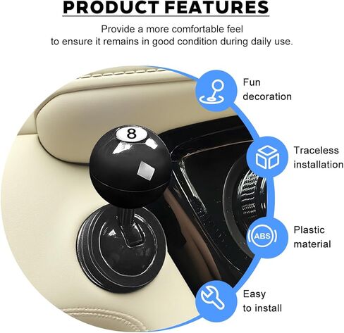 HZEL Car Joystick Push Start Button Cover, Ball Vehicle EngineStarter Stop Button Joystick, Auto Interior Decorative Ignition Switch Button Rocker, Universal for SUV RV Truck (Black) in Kuwait