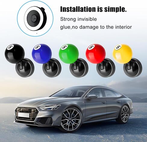 HZEL Car Joystick Push Start Button Cover, Ball Vehicle EngineStarter Stop Button Joystick, Auto Interior Decorative Ignition Switch Button Rocker, Universal for SUV RV Truck (Black) in Kuwait