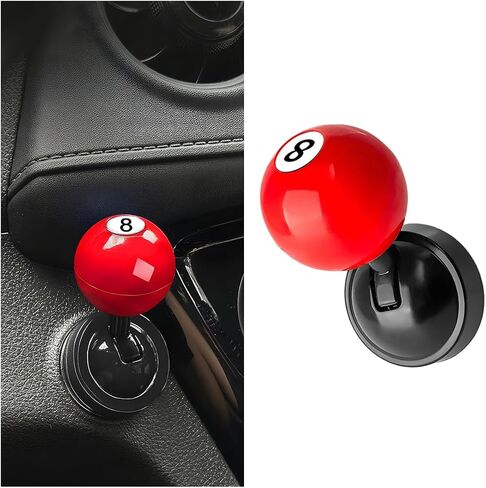 HZEL Car Joystick Push Start Button Cover, Ball Vehicle EngineStarter Stop Button Joystick, Auto Interior Decorative Ignition Switch Button Rocker, Universal for SUV RV Truck (Black) in Kuwait