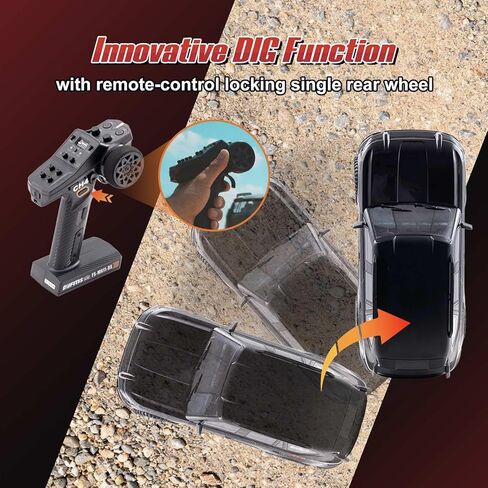 BEEZRC 1/10 Canyon RC Crawler Off-Road RC Truck, 4x4 RC Rock Crawler, LCG Chassis, DIG Function, Two-Speed Transmission, Quick Release, Hobby Grade Waterproof, Remote Control Car for Adults RS in Saudi Arabia