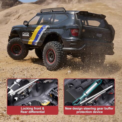 BEEZRC 1/10 Canyon RC Crawler Off-Road RC Truck, 4x4 RC Rock Crawler, LCG Chassis, DIG Function, Two-Speed Transmission, Quick Release, Hobby Grade Waterproof, Remote Control Car for Adults RS in Saudi Arabia