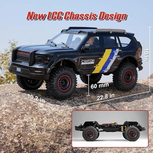 BEEZRC 1/10 Canyon RC Crawler Off-Road RC Truck, 4x4 RC Rock Crawler, LCG Chassis, DIG Function, Two-Speed Transmission, Quick Release, Hobby Grade Waterproof, Remote Control Car for Adults RS in Saudi Arabia