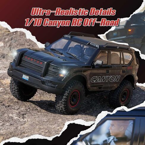 BEEZRC 1/10 Canyon RC Crawler Off-Road RC Truck, 4x4 RC Rock Crawler, LCG Chassis, DIG Function, Two-Speed Transmission, Quick Release, Hobby Grade Waterproof, Remote Control Car for Adults RS in Saudi Arabia