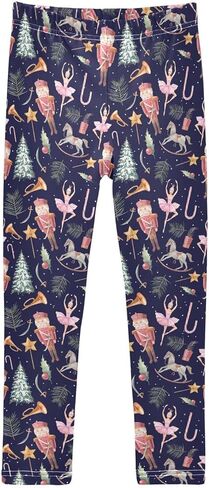 Aflyko Girls' Leggings Kids Workout Pants Dance Tights Ankle Length 4-10T in Saudi Arabia