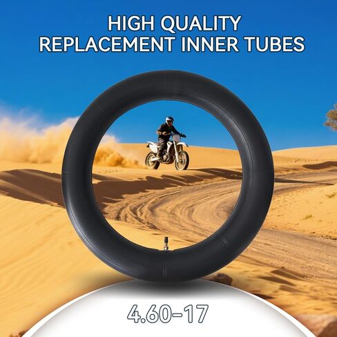 2 Pack 4.60-17 Inner Tube with Straight Valve Stem 130/70-17 140/70-17 130/80-17 140/80-17 460-17 for KLR250 KL250 XL350R XT250 Motorcycle Dirt Pit Bike Tubes in Saudi Arabia