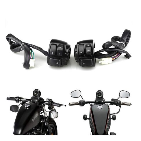 Motorcycle Handlebar Switch, 25 mm Push Button Switch, Black, Manual Operation in Kuwait