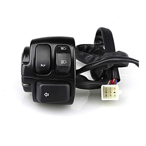 Motorcycle Handlebar Switch, 25 mm Push Button Switch, Black, Manual Operation in Kuwait
