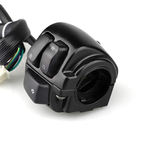 Motorcycle Handlebar Switch, 25 mm Push Button Switch, Black, Manual Operation in Kuwait