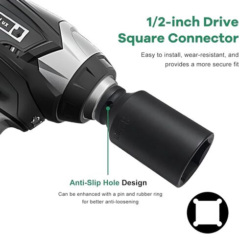 Anti-Rust Axle Nut Socket for Car, 32mm 1/2 Drive Shaft Nut Socket for Easy & Quick Removal, 6 Point Heavy Duty Steel Deep Impact Remover for Most Vehicles, Car Accessories in Saudi Arabia