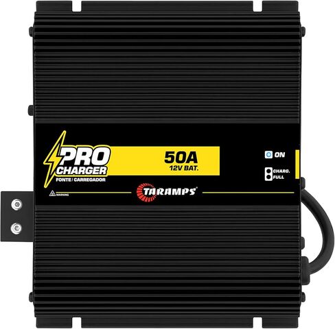 شاحن Taramps PRO 50A 12V شاحن بطارية ومصدر طاقة قابل للتعديل 12V-14.4V، مدخل تلقائي 110V/220V، مصدر طاقة صوتي للسيارة مع حماية حرارية ومؤشرات LED in Kuwait