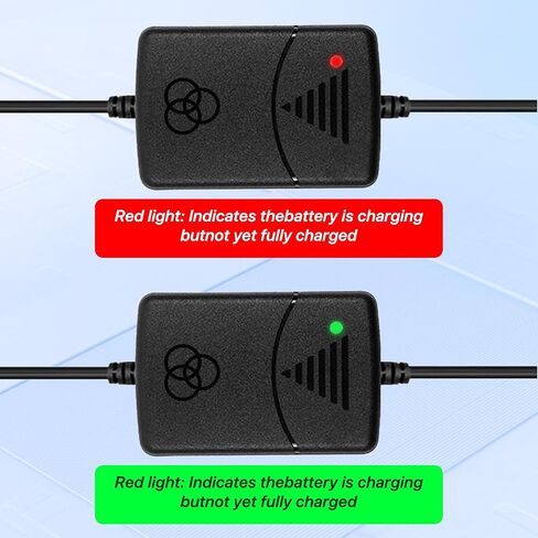 12V 1300mA Sealed Lead Acid (SLA) Battery Charger, Automatic Trickle Charger Maintainer with Short Circuit Protection, Universal Charger Adapter for Car, Motorcycle, RV, ATV, Boat Batteries in Kuwait