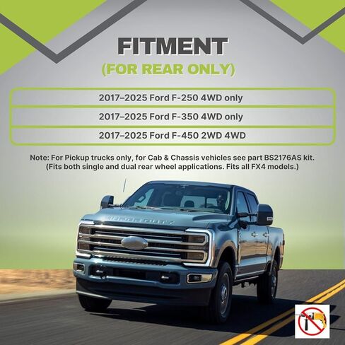 6,000 Lbs Rear Air Bags Suspension Kit for 2017-2025 Ford F250 F350 4WD only and F450 2WD 4WD Truck Towing, Replacement for Firestone 2625 Ride Rite Airbags for Trucks Rear Suspension in Saudi Arabia