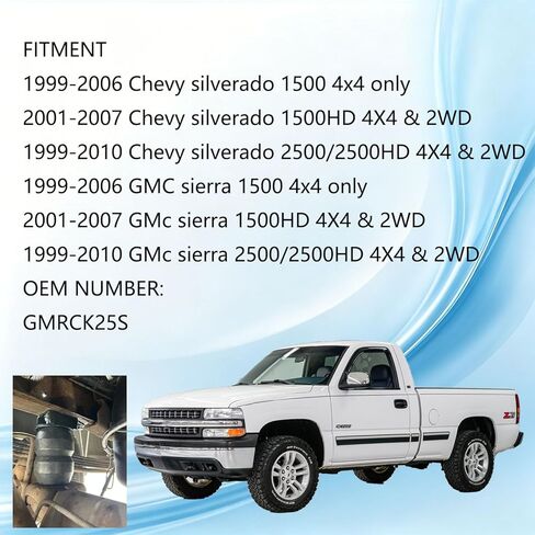 Rear Rubber Helper Suspension Springs Kit GMRCK25S Compatible With 1999-2010 Chevy Silverado GMC Sierra 1500 HD 2500 in Saudi Arabia