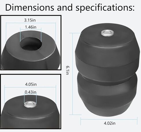 Rear Rubber Helper Suspension Springs Kit GMRCK25S Compatible With 1999-2010 Chevy Silverado GMC Sierra 1500 HD 2500 in Saudi Arabia