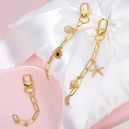 QFGasre Keychain Making Kit Swivel Snap Hook Lobster Metal Keychains Clip Gold Keychain Clips Claw Clasps Extender Chain DIY Crafts Jewelry Bag Charms Crafts Handmade Gifts 20 Pcs in Kuwait