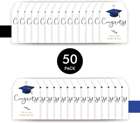 50pcs Congrats Grad Thank You Tags, Class of 2026 Gift Tag with String for Graduation Party, Masterd It Thank You Paper Tags for Grad Party Favors in Kuwait