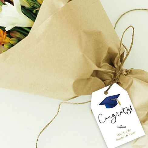 50pcs Congrats Grad Thank You Tags, Class of 2026 Gift Tag with String for Graduation Party, Masterd It Thank You Paper Tags for Grad Party Favors in Kuwait