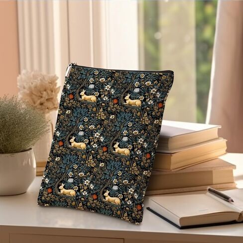 Classic Books Lovers Gifts Book Sleeve Vintage Flower Waterproof Books Cove Book Pouch Protector with Front Pocket Christmas Birthday Gifts for Women Teacher Bookish Accessories in Kuwait
