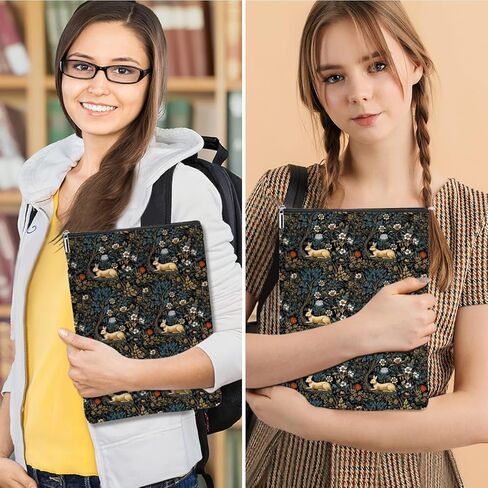 Classic Books Lovers Gifts Book Sleeve Vintage Flower Waterproof Books Cove Book Pouch Protector with Front Pocket Christmas Birthday Gifts for Women Teacher Bookish Accessories in Kuwait