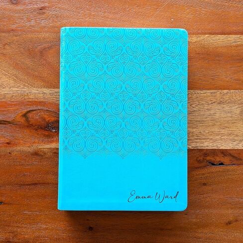 SacredBound Personalized NIV Super Giant Print Bible – 16.5 Point Large Print, Easy to Read, Engraved Name LeatherSoft Teal | Red Letter Reference Bible (Name Only) in Kuwait