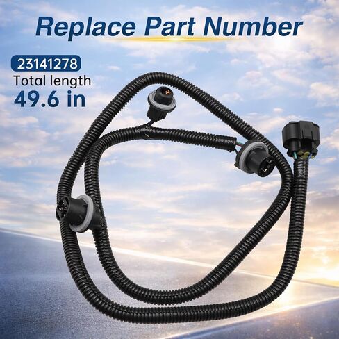 Rear Tail Lamp Wiring Harness Driver Side Compatible with Chevrolet Silverado 1500 2014 2015, 2500 3500 HD 2015, GMC Sierra 3500 HD 2015 Replace # 23141278 (Fits 3 Bulb Sockets Only) in Kuwait