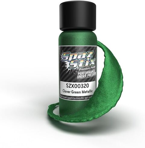 Spaz Stix Clover Green Metallic Airbrush Ready Paint, 2oz Bottle SZX00320 in Saudi Arabia