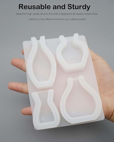 Cute Mini Vase Silicone Mold for DIY Craft - Reusable, Flexible, and Easy Demolding for DIY Lovers,Handmade Gift in Kuwait