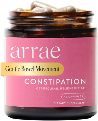 Arrae Constipation Relief: Natural Colon Cleanse, Fast-Acting Capsules for Regular Bowel Movements & Gut Health, Digestive Detox, Bloating Relief for Women & Men, Gut Cleanse (60 Count) in Saudi Arabia