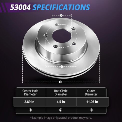 Front Brake Rotors Replacement for 2001 2002 2003 2004 2005 2006 2007 Dodge Grand Caravan Chrysler Town & Country, 2003 Chrysler Voyager Brakes, 11.06" Front in Kuwait