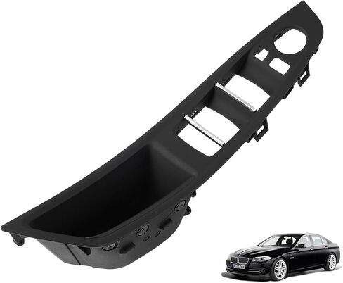 غطاء مقبض الباب الداخلي لوحة مسند الذراع لمفتاح النافذة BMW 5 Series F10/F11 520,523,525,528,530,535,550 2010-2016 مقبض لوحة تبديل الباب الجانبي للسائق يستبدل #51417225873 in Kuwait
